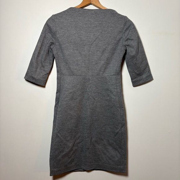 Diane von Furstenberg Gray Wool Sheath Dress Quiet Luxury Minimalist Size 4 - Picture 4 of 9